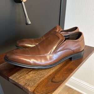 Mens Kenneth Cole Silver Technology Slip Ons Leather Shoes Loafers 10.5